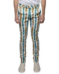Monfrere - Grant Striped Linen Blend Skinny Pants - Lyst