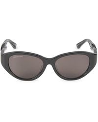 Balenciaga - 55Mm Solid Cat-Eye Sunglasses - Lyst