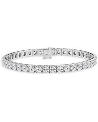 Saks Fifth Avenue - Build Your Own Collection 14k White Gold & Lab Grown Diamond Four Prong Tennis Bracelet - Lyst