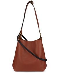 Burberry The Leather Grommet Detail Hobo Bag - Brown