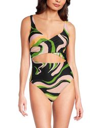 Hutch - Abstract Cutout Wrap One Piece Swimsuit - Lyst