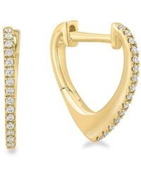 Saks Fifth Avenue - 14K & 0.09 Tcw Diamond Huggie Earrings - Lyst