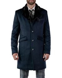 Woodpecker - Faux Fur-Trim Wool Coat - Lyst