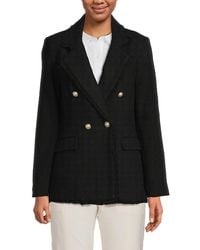 Nanette Lepore - Double Breasted Frayed Blazer - Lyst
