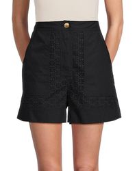 3.1 Phillip Lim - Broderie Anglais Eyelet Embroidery Utility Shorts - Lyst