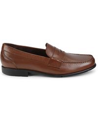 Rockport Leather Penny Loafers - Brown