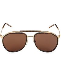 Dolce & Gabbana - 57mm Oval Aviator Sunglasses - Lyst