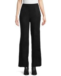 Saks Fifth Avenue Ribbed Pull-on Trousers - Black