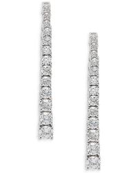 Effy - 14k White Gold & 0.68 Tcw Lab Grown Diamond Drop Earrings - Lyst
