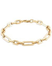 Saks Fifth Avenue - 14k Yellow Gold Oval & Paperclip Link Chain Bracelet - Lyst
