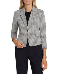 Theory - Houndstooth Micro Blazer - Lyst