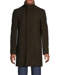 Calvin Klein - Mixy Slim Fit Wool Blend Coat - Lyst