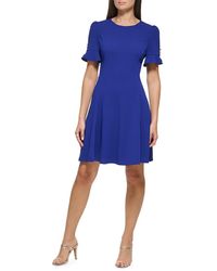 DKNY - Bell Sleeve Fit & Flare Dress - Lyst
