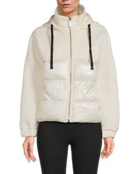 DKNY - Drop Shoulder Hooded Puffer Jacket - Lyst