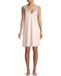 Hanro Sleeveless Lace Nightgown - Pink