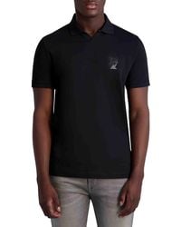 Karl Lagerfeld - Johnny Collar Knight Pique Polo - Lyst