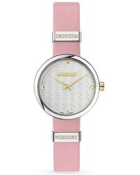 Missoni - M1 Cuff 29mm Stainless Steel & Leather Strap Watch - Lyst