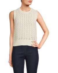 DKNY - Open Knit Vest - Lyst