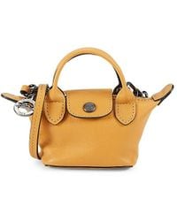 Longchamp - Mini Leather Top Handle Bag - Lyst