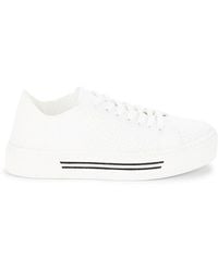 Steven New York Baites Perforated Sneakers - White