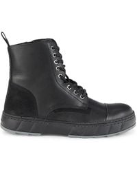 Karl Lagerfeld - Leather Zip Up Ankle Boots - Lyst