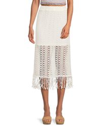 Walter Baker - Ivanna Crochet Sheath Midi-skirt - Lyst
