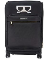 Karl Lagerfeld 30-inch Logo Spinner Suitcase - Black