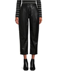 Etienne Marcel - Faux Leather Pleated Pants - Lyst