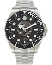 Philipp Plein - $kull Diver 44mm Stainless Steel Bracelet Watch - Lyst