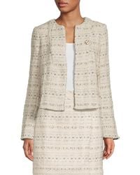 Karl Lagerfeld - Tweed Open Front Jacket - Lyst