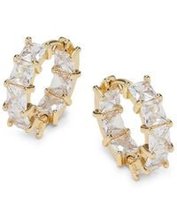 AREA STARS - Crystal Bloom 14K Dipped & Cubic Zirconia Huggie Earrings - Lyst