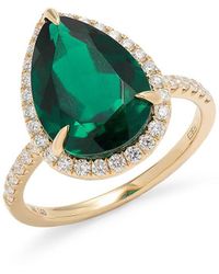 Effy - 14k Yellow Gold, Emerald & Lab Grown Diamond Ring - Lyst