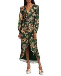 Ramy Brook - Daisy Floral Wrap Midi Dress - Lyst