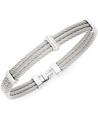 Alor - Diamond 18K Triple Cable Bracelet - Lyst