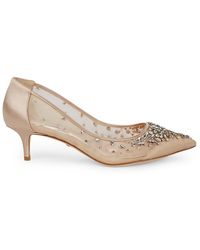 badgley mischka onyx kitten heel pump
