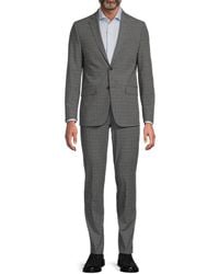 DKNY - Plaid Two-Button Slim-Fit Suit - Lyst