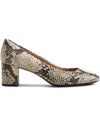 Aerosoles Eye Candy Snakeskin-embossed Leather Pumps - Natural