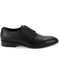 Roberto Cavalli - Textured Leather Derby Shoes - Lyst