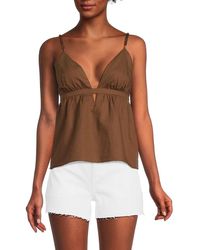 Cami NYC - Linen Blend Beaded Cropped Camisole - Lyst