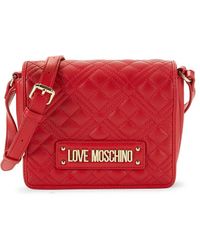 love moschino quilted faux leather shoulder bolsa