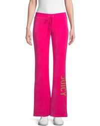 Juicy Couture Logo Velour Joggers - Pink