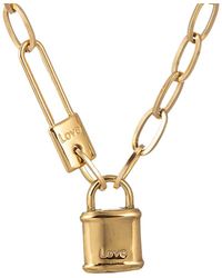 Eye Candy LA - Luxe Collection 18k Goldplated Titanium Lock Necklace - Lyst
