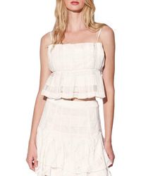 Walter Baker - Gweneth Cotton-Silk Peplum Top - Lyst