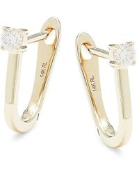 Saks Fifth Avenue - 14K & Diamond Stud Earrings - Lyst