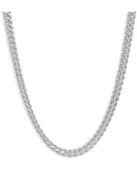 Anthony Jacobs - Sterling Silver Cuban Link Chain Necklace - Lyst