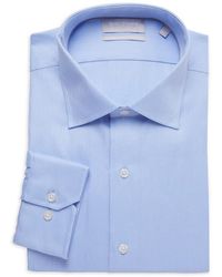 Hickey Freeman Men’s Button Down Shirt Modern Regular Fit Long Sleeve Shirt 