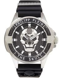 Philipp Plein - The $kull 45mm Two Tone Stainless Steel & Silicone Strap Watch - Lyst