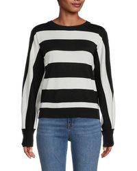Tahari - Striped Drop Shoulder Sweater - Lyst