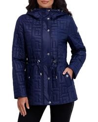 Karl Lagerfeld - Quilted Hooded Anorak Coat - Lyst
