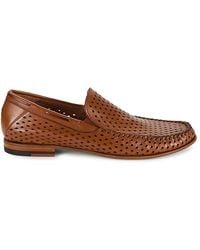 Mezlan - Perforated Leather Slip-On Shoes - Lyst